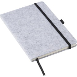 Блокнот в лінію А5 Voyager Felt RPET, тверда фетрова обкладинка сірий - V1163-19 Блокнот в лінію А5 Voyager Felt RPET, тверда фетрова обкладинка сірий - V1163-19