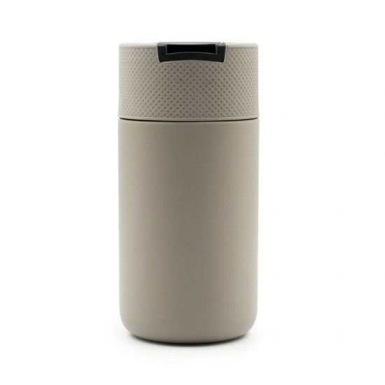 Термокружка 400 мл сталева Voyager Raylee, вакуумна сірий/чорний - V1167-19