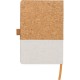 Блокнот в лінію А5 Voyager, тверда коркова та бавовняна обкладинка коричневий/білий - V1171-02