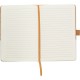 Блокнот в лінію А5 Voyager, тверда коркова та бавовняна обкладинка коричневий/білий - V1171-02