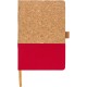 Блокнот А5, тверда коркова та бавовняна обкладинка, у лінію коричневий/червоний - V1171-05