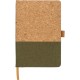 Блокнот в лінію А5 Voyager, тверда коркова та бавовняна обкладинка коричневий/зелений - V1171-06 Блокнот в лінію А5 Voyager, тверда коркова та бавовняна обкладинка коричневий/зелений - V1171-06