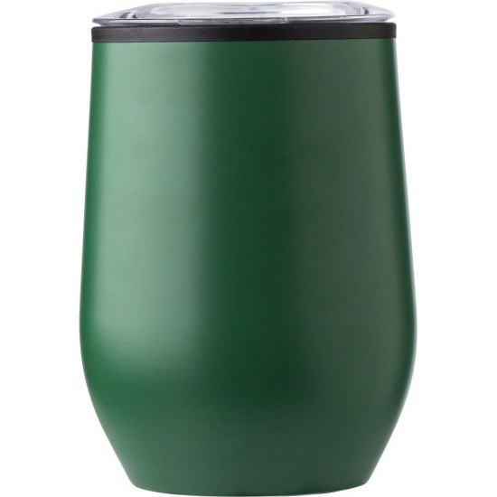 Термокружка 300 мл з пластиковою кришкою, нержавіюча сталь зелений - V1180-06