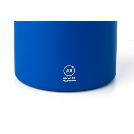 Пляшка для води 500 мл алюмінієва Voyager, з ручкою синій - V1186-11