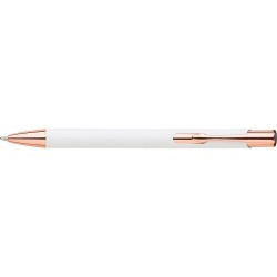 Ручка пластикова кулькова Voyager білий/золотий - V1187-02