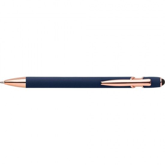 Ручка пластикова кулькова Voyager золотистий/кобальт - V1188-04