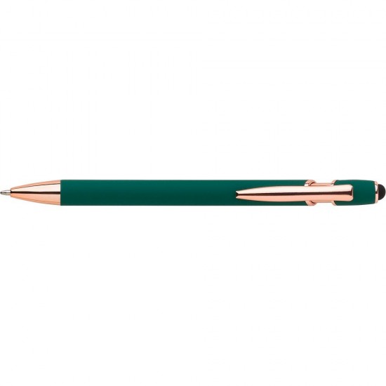 Ручка пластикова кулькова Voyager зелений/рожево-золотистий - V1188-06