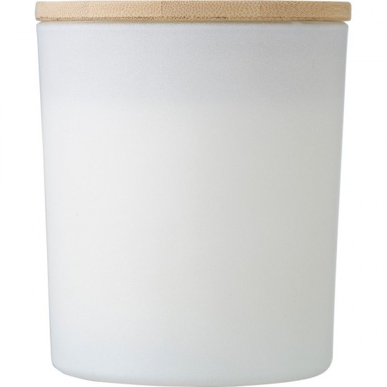 Свічка парфумована (карнаубський віск) в склі білий - V1196-02