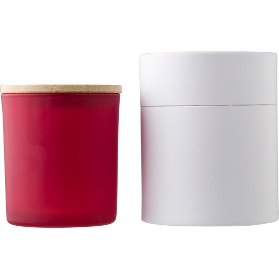 Свічка парфумована (карнаубський віск) в склі червоний - V1198-05