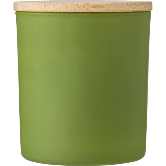 Свічка парфумована (карнаубський віск) в склі зелений - V1198-06