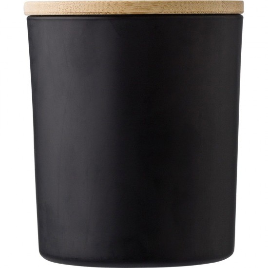 Свічка парфумована (карнаубський віск) в склі чорний - V1199-03