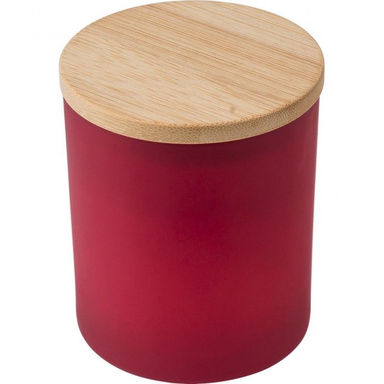 Свічка парфумована (карнаубський віск) в склі червоний - V1199-05