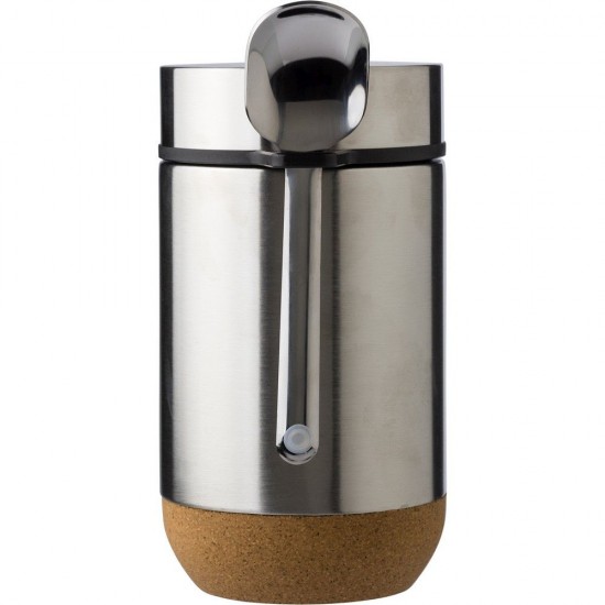 Термос для їжі 400 мл сталевий з ложкою Voyager, вакуумний сріблястий - V1218-32 Термос для їжі 400 мл сталевий з ложкою Voyager, вакуумний сріблястий - V1218-32