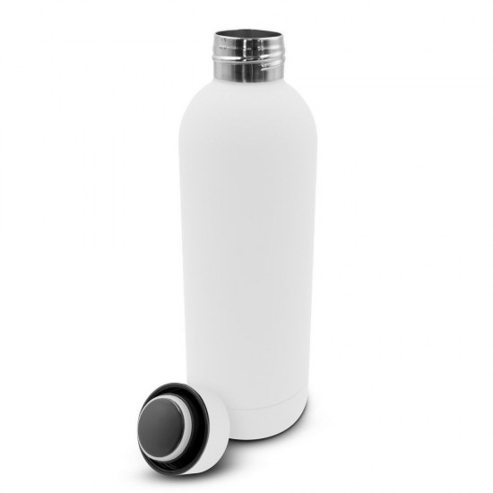 Термопляшка 500 ml Terryl м’яке гумове покриття білий - V1293-02