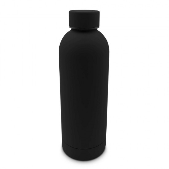 Термопляшка 500 ml Terryl м’яке гумове покриття чорний - V1293-03