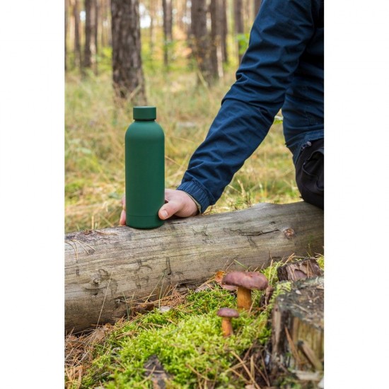 Термопляшка 500 мл сталева Voyager Terryl, вакуумна зелений - V1293-06