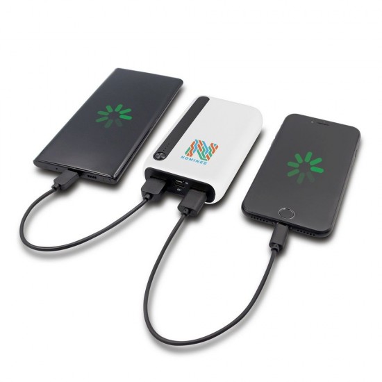 Повербанк 10000 mAh Voyager Dashonte, світлодіодний індикатор білий - V1296-02