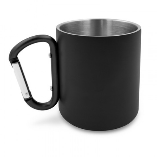 Кружка Voyager 280 мл сталева, з ручкою-карабіном чорний - V1405-03 Кружка Voyager 280 мл сталева, з ручкою-карабіном чорний - V1405-03
