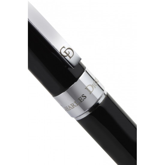 Charles dickens кулькова ручка в чохлі чорний - V1416-03