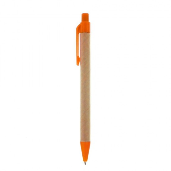 Еко-ручка кулькова з переробленого картону помаранчевий - V1470-07