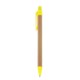 Еко-ручка кулькова з переробленого картону жовтий - V1470-08
