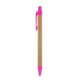 Еко-ручка кулькова з переробленого картону рожевий - V1470-21