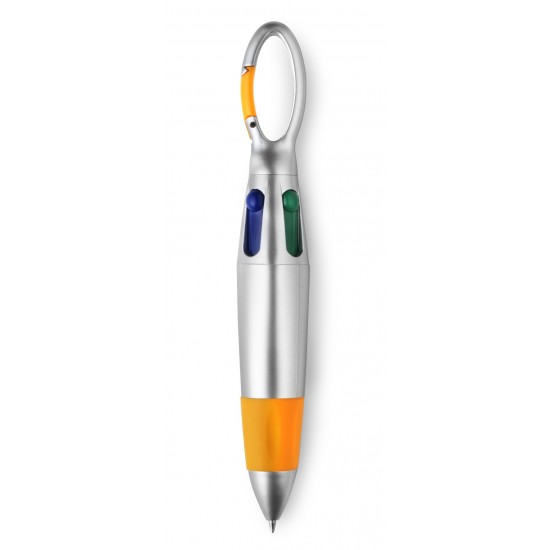 Кулькова ручка з багатоколірними чорнилом помаранчевий - V1504-07