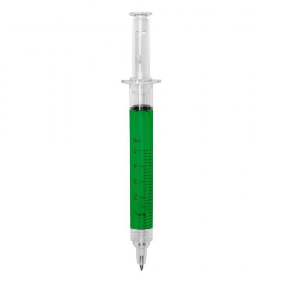Ручка кулькова  шприц світло-зелений - V1524-10