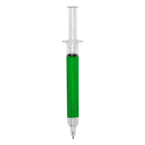 Ручка кулькова  шприц світло-зелений - V1524-10