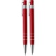 Письмовий набір, механічний олівець і кулькова ручка червоний - V1559-05