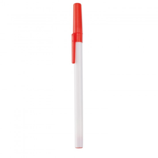 Ручка пластикова кулькова Voyager з ковпачком червоний - V1584-05