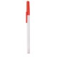 Кулькова ручка з ковпачком червоний - V1584-05