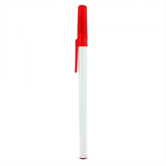 Кулькова ручка з ковпачком червоний - V1584-05