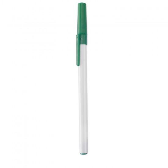 Кулькова ручка з ковпачком зелений - V1584-06