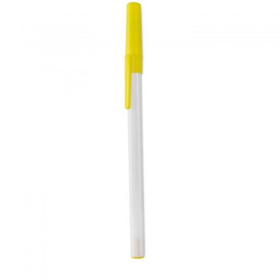Кулькова ручка з ковпачком жовтий - V1584-08