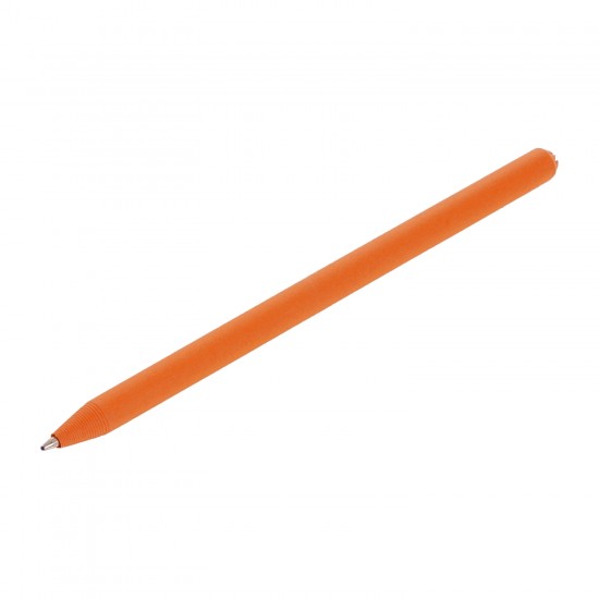 Еко-ручка кулькова з ковпачком, паперова помаранчевий - V1630-07