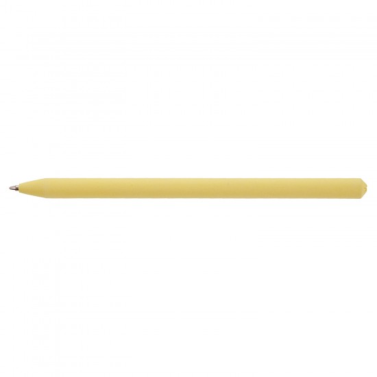 Еко-ручка кулькова з ковпачком, паперова жовтий - V1630-08