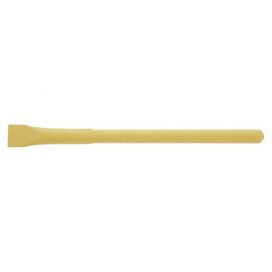Еко-ручка кулькова з ковпачком, паперова жовтий - V1630-08