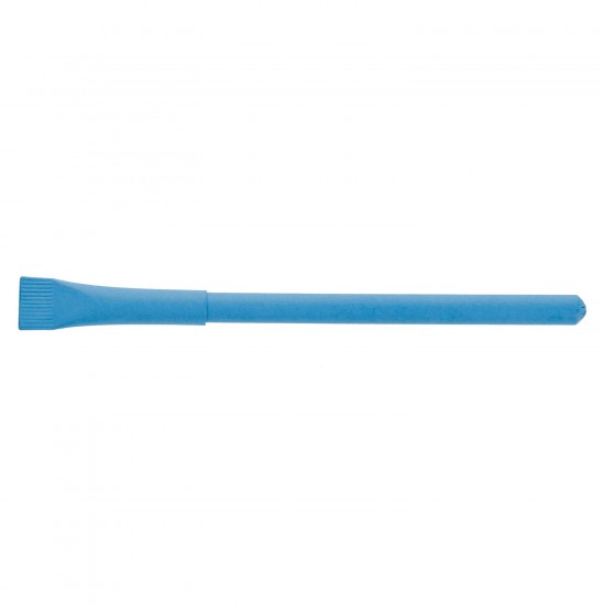 Еко-ручка кулькова з ковпачком, паперова синій - V1630-11