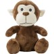 Іграшка плюшева мавпа, з биркою для друку коричневий - V1633-16