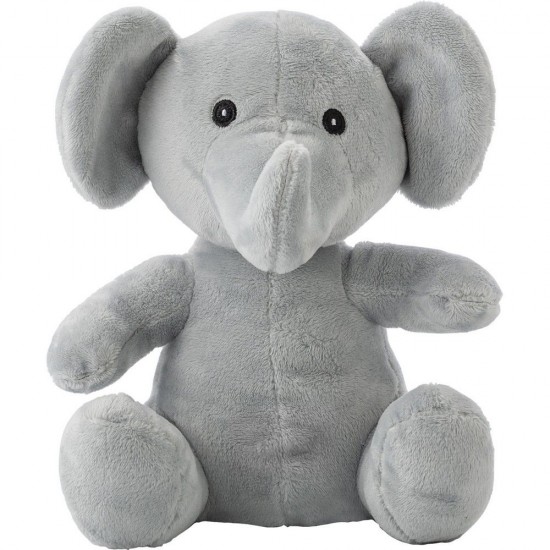 Іграшка плюшевий слон, з биркою для друку сірий - V1634-19