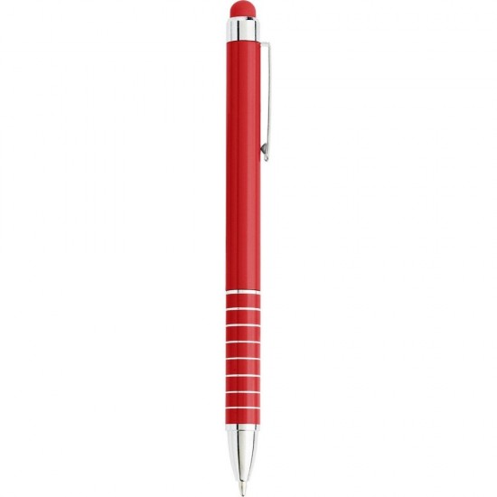 Кулькова ручка зі стилусом червоний - V1657-05
