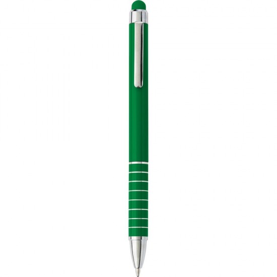Кулькова ручка зі стилусом зелений - V1657-06