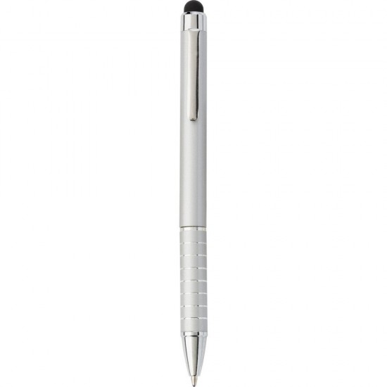 Кулькова ручка зі стилусом сріблястий - V1657-32