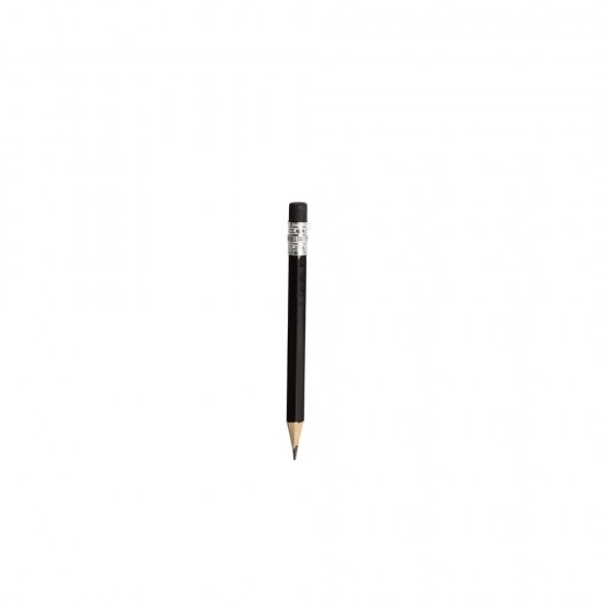 Олівець маленький з гумкою чорний - V1697-03