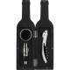Набір для вина, 3 шт. у коробці у формі пляшки чорний - V1699-03