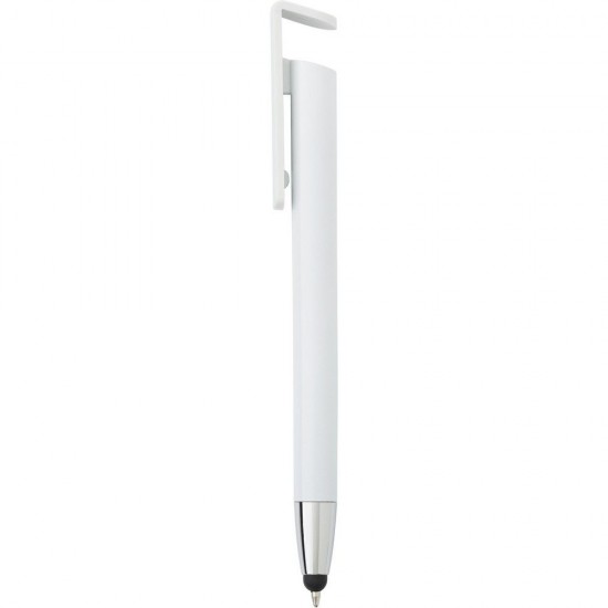 Ручка-стилус пластикова кулькова Voyager з широким затискачем білий - V1753-02