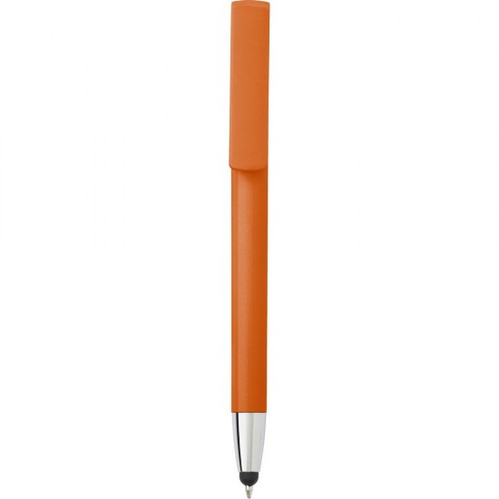Кулькова ручка, сенсорна ручка з підставкою для телефону помаранчевий - V1753-07