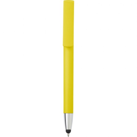 Кулькова ручка, сенсорна ручка з підставкою для телефону жовтий - V1753-08