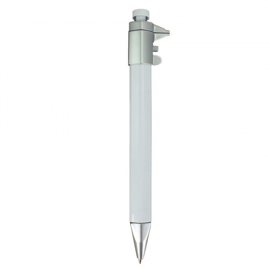 Кулькова ручка з лінійкою та вимірювальним інструментом білий - V1772-02